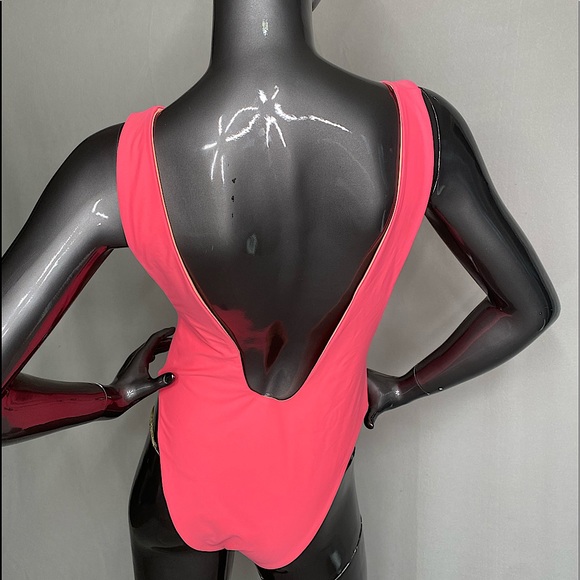 AERIE PINK ON ONE-SIDE & ORANGE ON THE OTHER . ONE PIECE SWIMSUIT - Picture 2 of 6